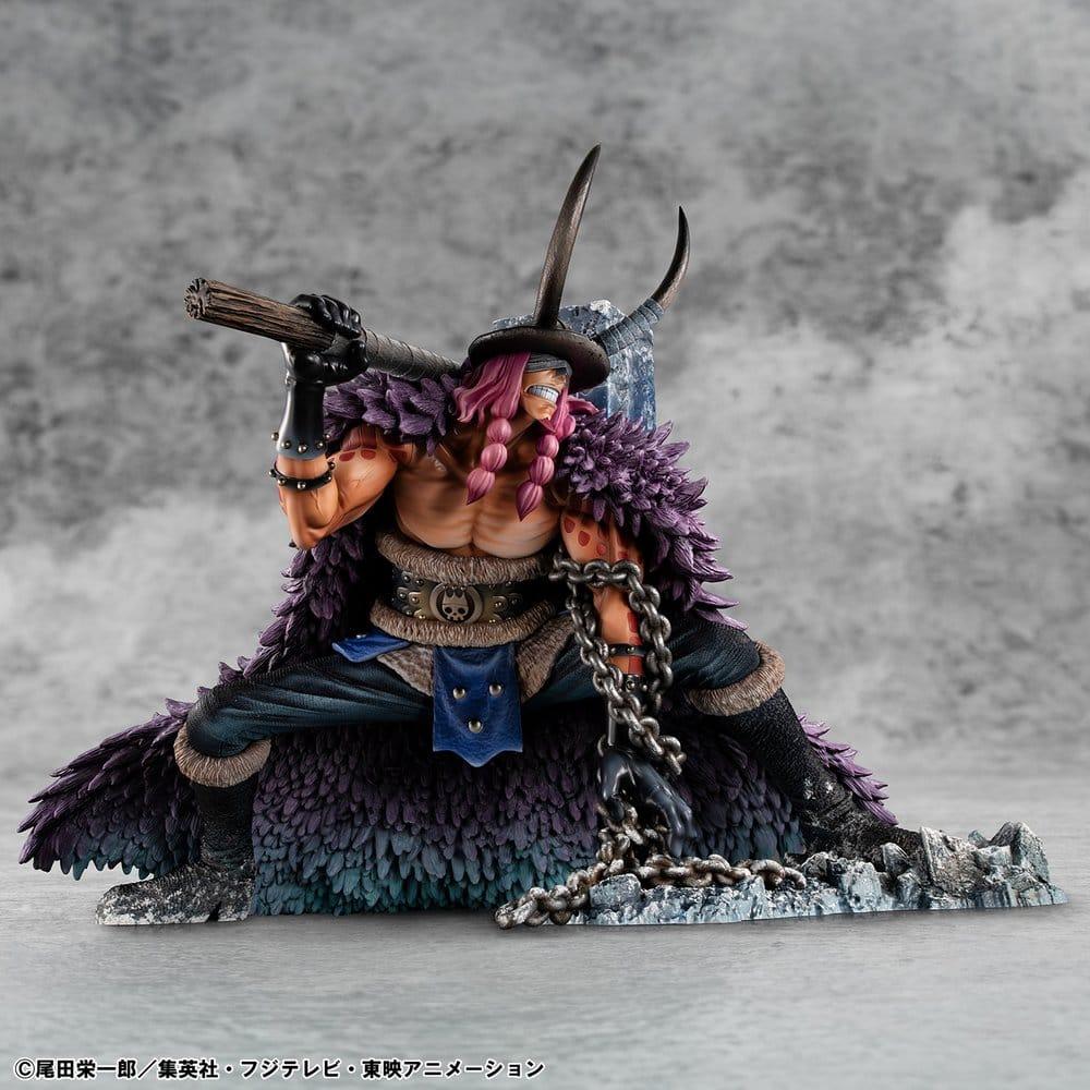 One Piece Loki Portrait.Of.Pirates ELB-MAXIMUM 31 cm – Megahouse (1) igura de LFoki de One Piece de la línea Portrait.Of.Pirates ELB-MAXIMUM de Megahouse. Fabricada en PVC y con 31 cm de altura aproximadamente. Lanzamiento previsto para finales de noviembre de 2027. ¡Resérvala por 499 € antes del 17/12/2026!