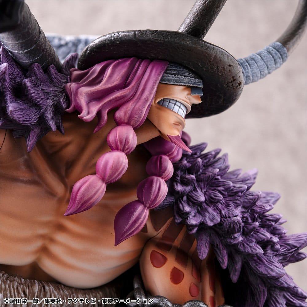One Piece Loki Portrait.Of.Pirates ELB-MAXIMUM 31 cm – Megahouse (3) igura de LFoki de One Piece de la línea Portrait.Of.Pirates ELB-MAXIMUM de Megahouse. Fabricada en PVC y con 31 cm de altura aproximadamente. Lanzamiento previsto para finales de noviembre de 2027. ¡Resérvala por 499 € antes del 17/12/2026!