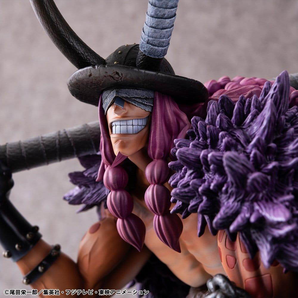 One Piece Loki Portrait.Of.Pirates ELB-MAXIMUM 31 cm – Megahouse (4) igura de LFoki de One Piece de la línea Portrait.Of.Pirates ELB-MAXIMUM de Megahouse. Fabricada en PVC y con 31 cm de altura aproximadamente. Lanzamiento previsto para finales de noviembre de 2027. ¡Resérvala por 499 € antes del 17/12/2026!
