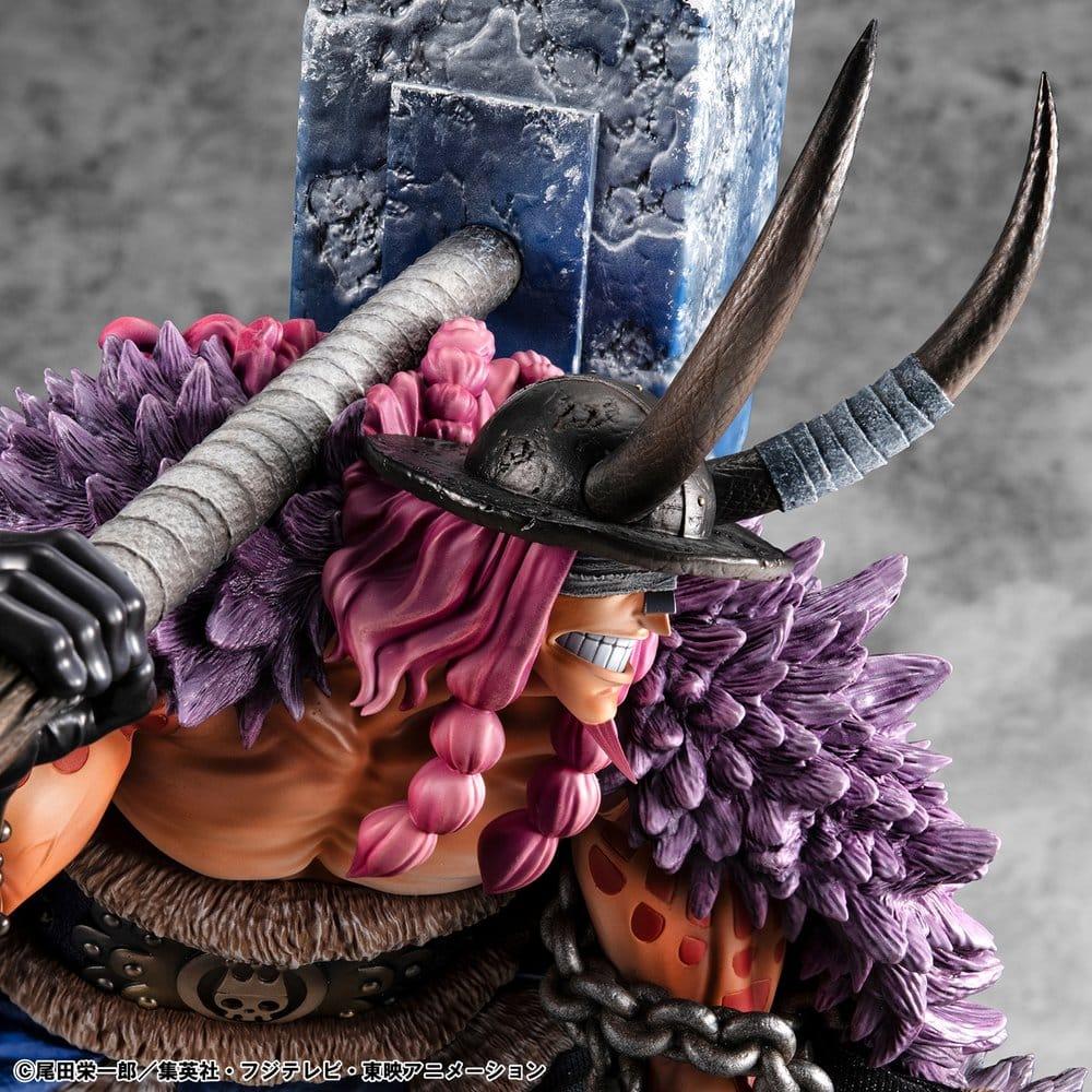 One Piece Loki Portrait.Of.Pirates ELB-MAXIMUM 31 cm – Megahouse (5) igura de LFoki de One Piece de la línea Portrait.Of.Pirates ELB-MAXIMUM de Megahouse. Fabricada en PVC y con 31 cm de altura aproximadamente. Lanzamiento previsto para finales de noviembre de 2027. ¡Resérvala por 499 € antes del 17/12/2026!