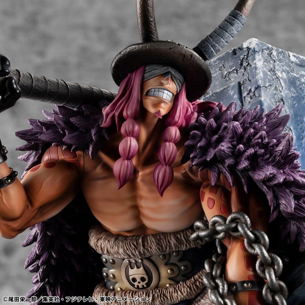 One Piece Loki Portrait.Of.Pirates ELB-MAXIMUM 31 cm – Megahouse (9) igura de LFoki de One Piece de la línea Portrait.Of.Pirates ELB-MAXIMUM de Megahouse. Fabricada en PVC y con 31 cm de altura aproximadamente. Lanzamiento previsto para finales de noviembre de 2027. ¡Resérvala por 499 € antes del 17/12/2026!